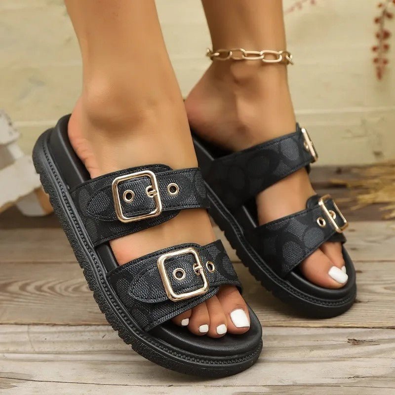 Bequeme Damen Sandalen Mit Schnallen