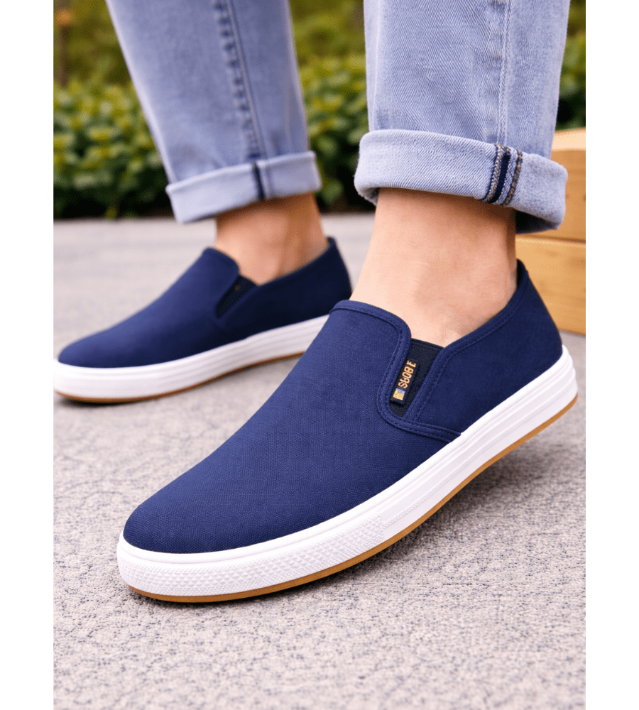 Bequeme Herren Komfortsohle Sneaker Zum Reinschlüpfen