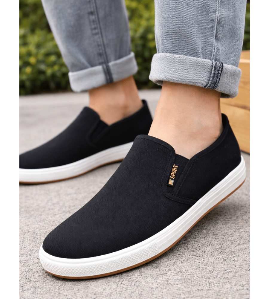 Bequeme Herren Komfortsohle Sneaker Zum Reinschlüpfen