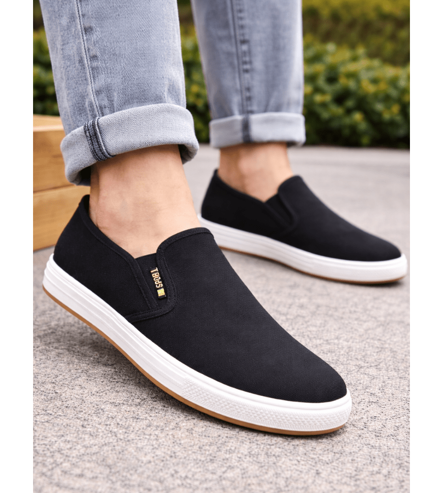 Bequeme Herren Komfortsohle Sneaker Zum Reinschlüpfen
