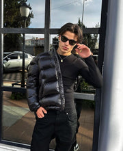 Zacharias | Herren Trendiger Stepp-Puffer Mantel im Winterstil
