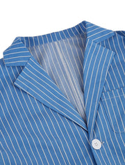 Gestreifter Sommerblazer Für Herren | Königsblau