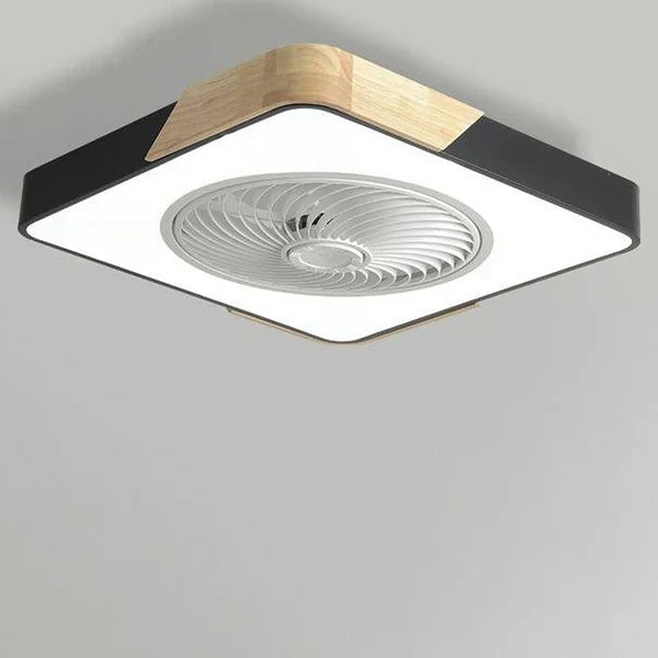 BreezeGlow | Skandinavische LED-Deckenleuchte mit integriertem Ventilator