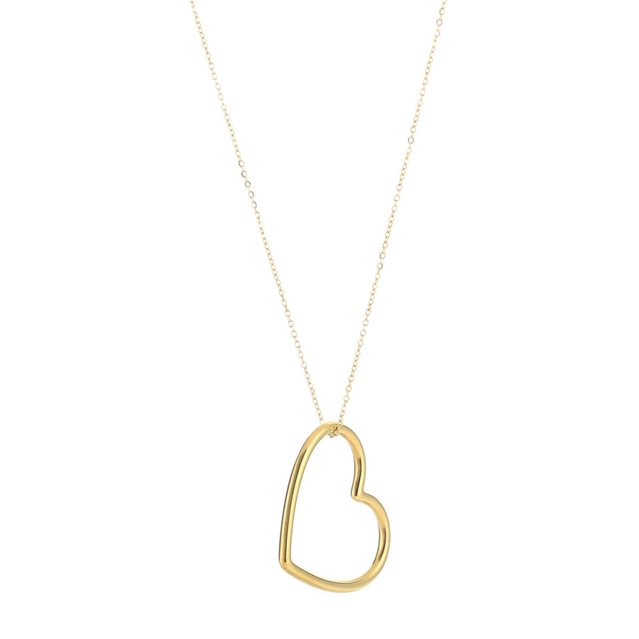 Elegante Herzanhänger Kette | Vegane Goldplattierte Schmuckidee