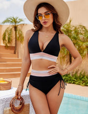 Amelie | Bikini Set V-Ausschnitt Bauchkontrolle Push-Up High Waist