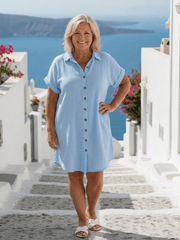 Britta | Damen Knielanges Kleid mit Kragen – Klassisches Business Kleid für Büro 2026