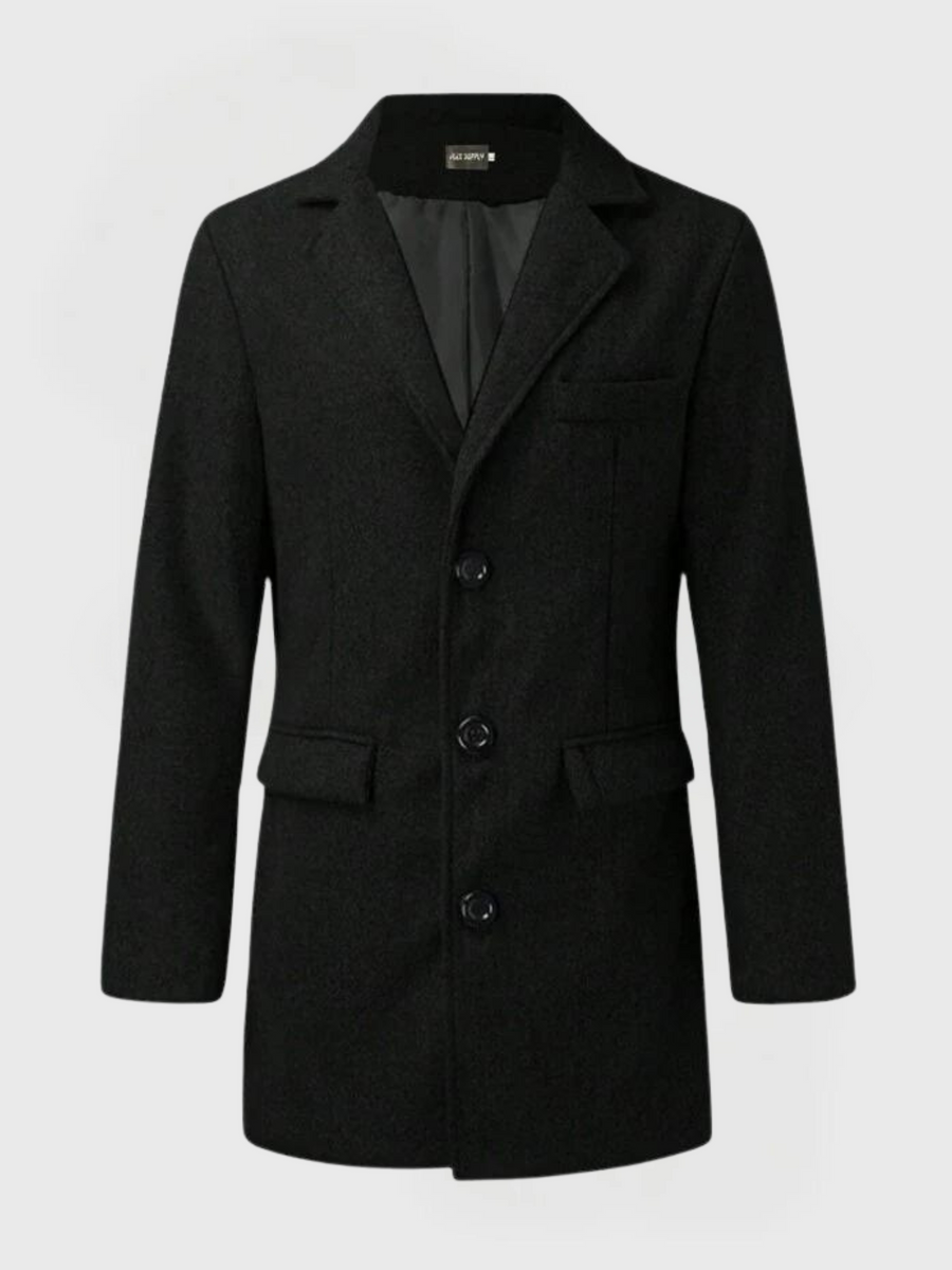 Herren Mantel Mit Klassischen Revers | Lang