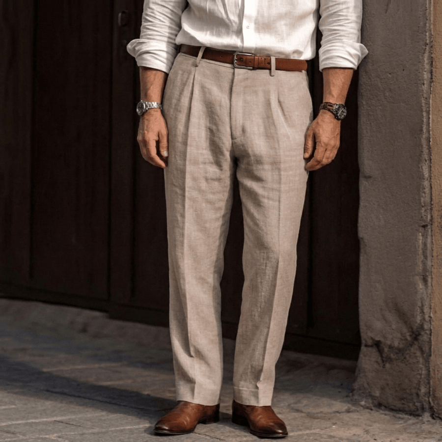 Bundfaltenhose Herren Regular Fit elegant