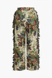 Jara | Extravagantes Zweiteiler-Set mit Bustier & bestickter Cargo-Hose