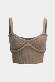 Christin | Stilvolles Strick-Dreiteiler-Set mit Cardigan, Crop-Top & Bleistiftrock