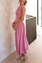 Quincy | Midi-Kleid mit Cut-Out und Taschen