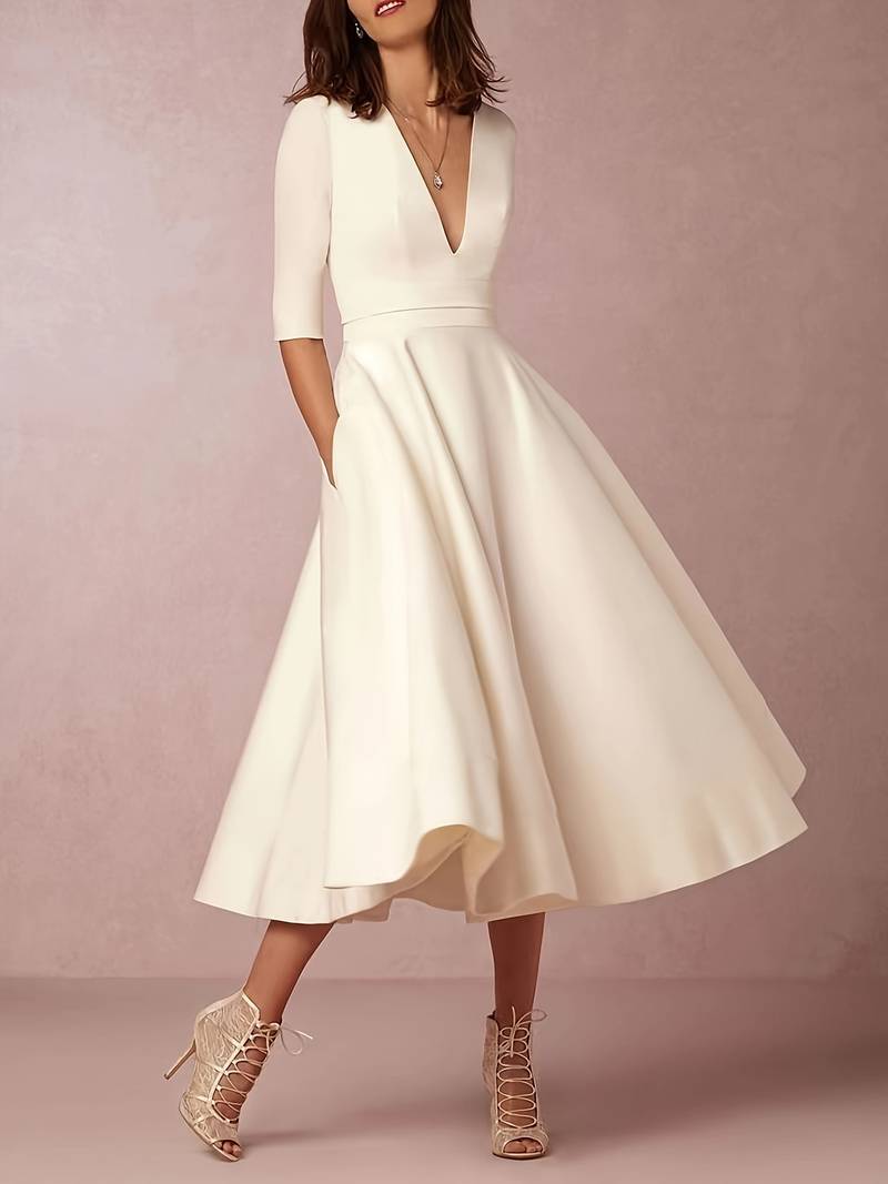 Vintage 60er Jahre A-Linien Swing Kleid