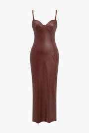 Sophia | Verführerisches Leder-Maxikleid – Sexy & Elegant