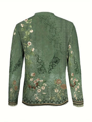 Heidi | t-shirt mit blumenmuster und asymmetrischem ausschnitt