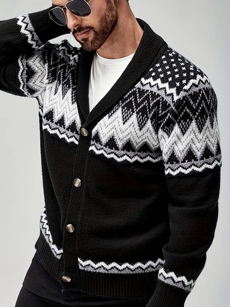 Elroy - Lässiger Pullover Mit Geometrischem Muster