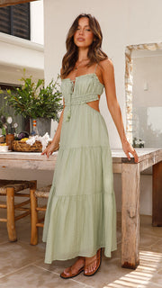 Boho Midi-Kleid mit Spaghetti-Trägern – Viel Farben