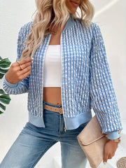 Damen Bomberjacke – Übergangsjacke mit Reißverschluss & Retro-Look