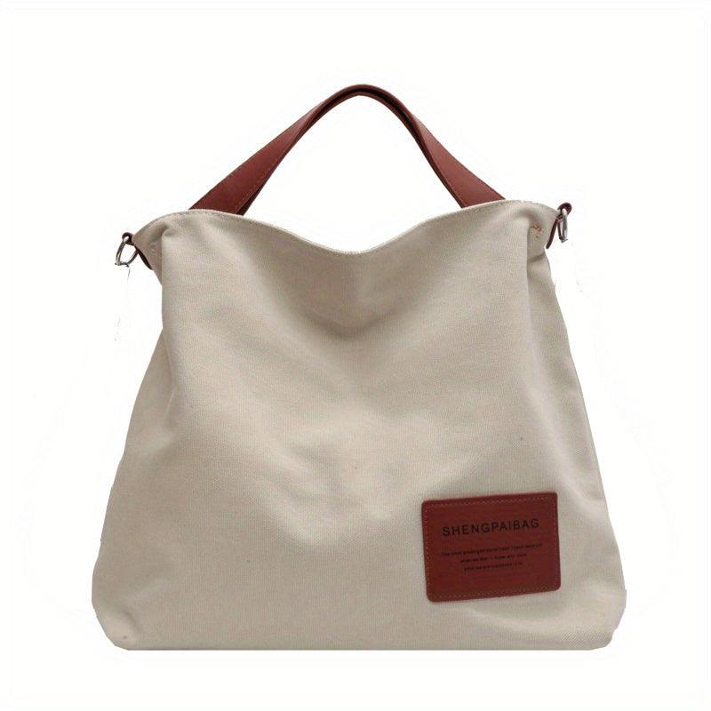 Canvas Schultertasche Damen – Zeitlose Crossbody Bag mit Reißverschluss