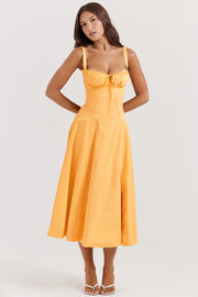 Merle - Midikleid mit tailliertem Oberteil und ausgestelltem Rock | Minikleid mit Spaghettiträgern