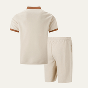Casual Smart Zweiteiler Mit Polohemd Und Shorts