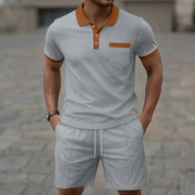 Casual Smart Zweiteiler Mit Polohemd Und Shorts