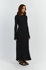 Elodie | Strick-Midikleid mit Rundhalsausschnitt