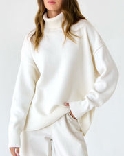 Claudia | Damen Oversize High-Neck Lässiger Pullover