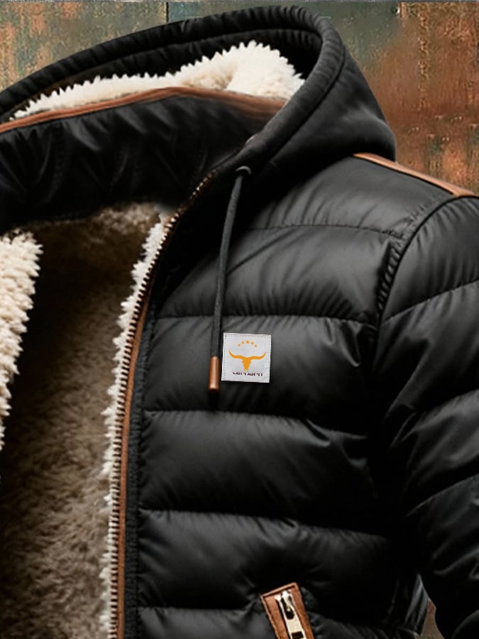Kevin | Schwarze Herrenjacke gefüttert komfortabel & stylisch