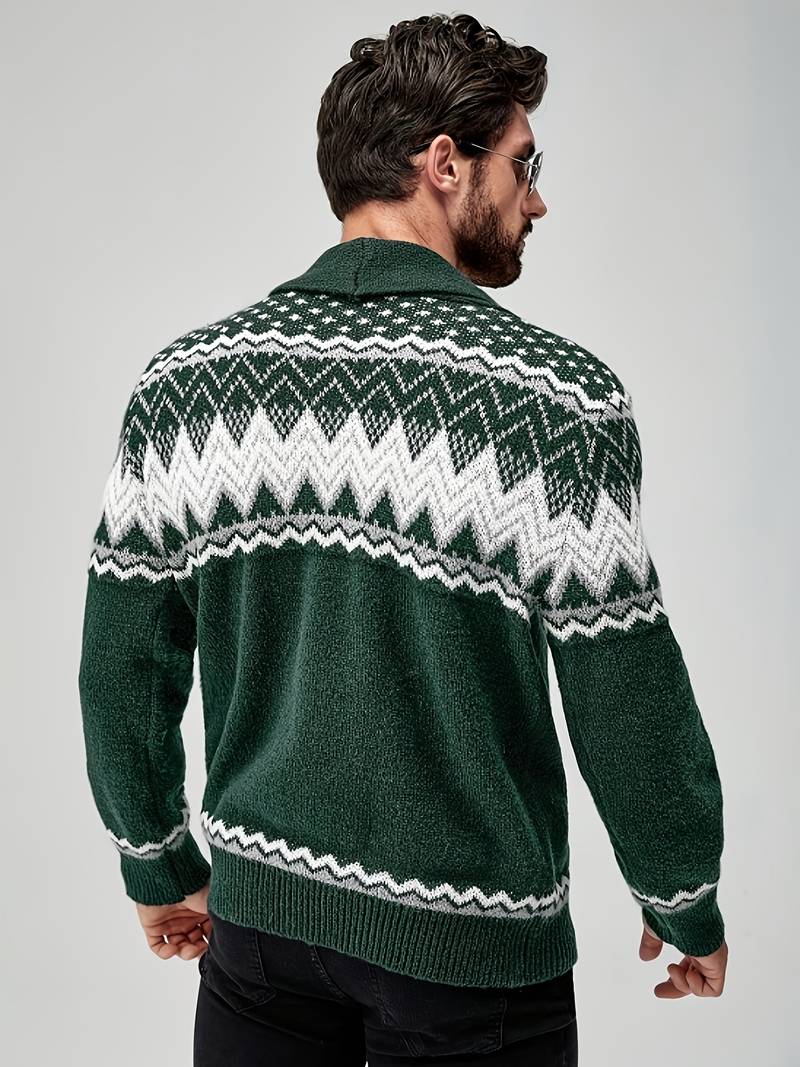 Elroy - Lässiger Pullover Mit Geometrischem Muster