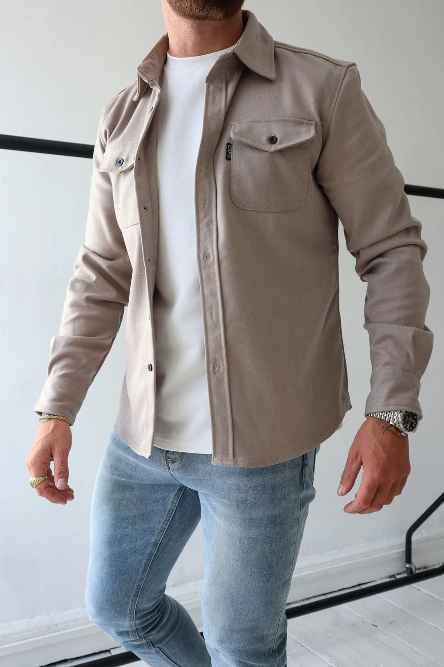 Moderne Herren-Hemdjacke