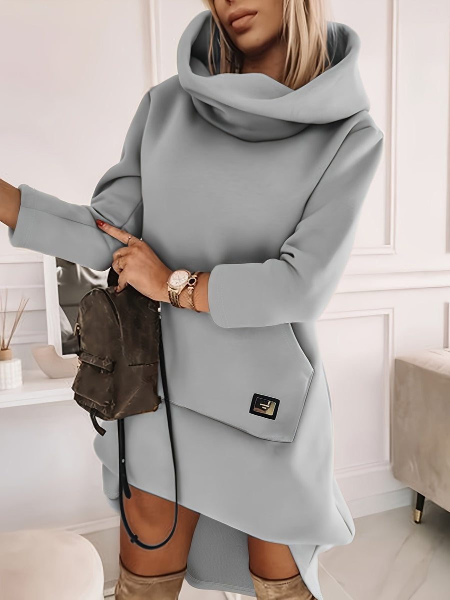 Elegantes | Kleid mit Kapuze für Frauen im Casual Sti für dich