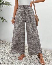 Sommerhose Damen mit hoher Taille – Elegant gemustert & luftig bequem