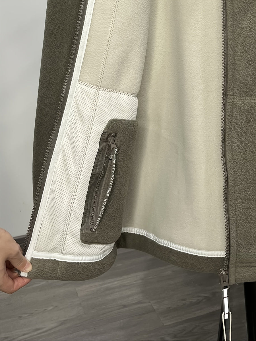 Herren Fleecejacke Für Draußen | Mit Kragen