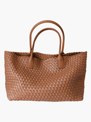 Celine | Luxuriöse Handtasche aus echtem Leder in Caramelbraun