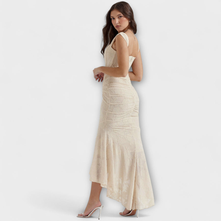 Renske - Stilvolles Maxikleid mit kunstvollem Korsett