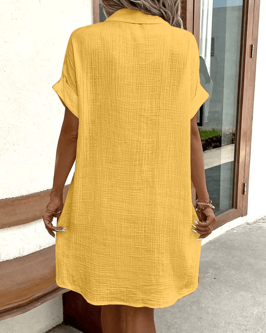 Luz™ - Bequemes Hemdkleid mit Knöpfen
