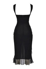 Charlotte Kleid – Elegantes Midi-Kleid aus Stretch-Mesh