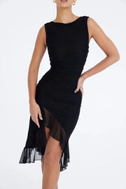 Charlotte Kleid – Elegantes Midi-Kleid aus Stretch-Mesh
