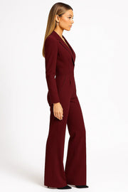 Eleganter Damen-Jumpsuit mit V-Ausschnitt & weiten Beinen