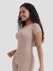 Selina | Nahtloses Shaping T-Shirt mit kurzen Ärmeln