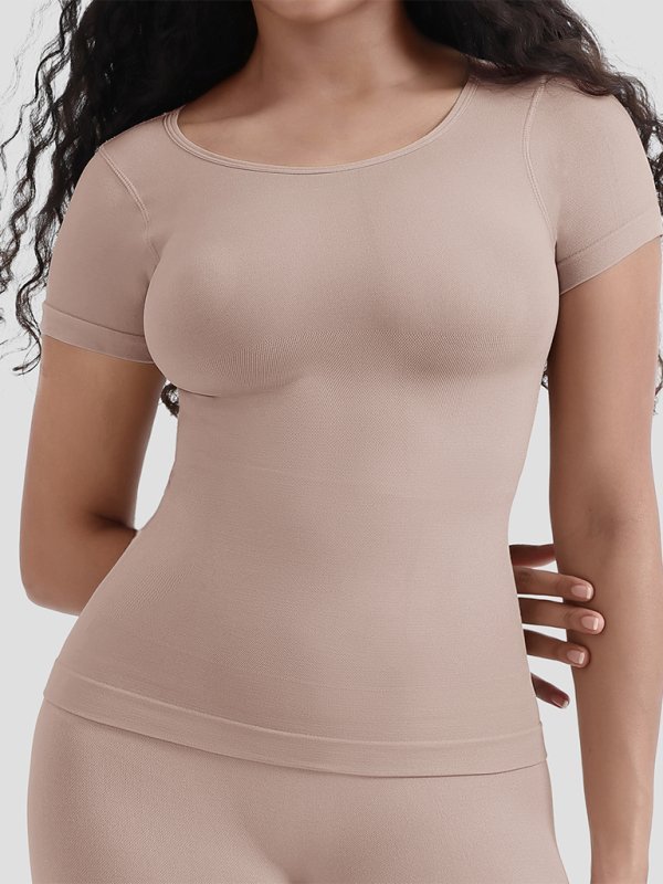 Selina | Nahtloses Shaping T-Shirt mit kurzen Ärmeln