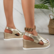 Heidi-Mode | Orthopädische Glänzende Sandalen