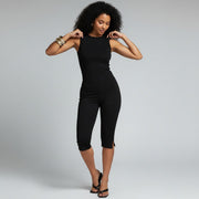 Cropped Damen Capri-Hose in 3/4-Länge mit Taschen