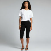 Cropped Damen Capri-Hose in 3/4-Länge mit Taschen