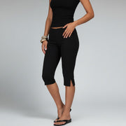 Cropped Damen Capri-Hose in 3/4-Länge mit Taschen