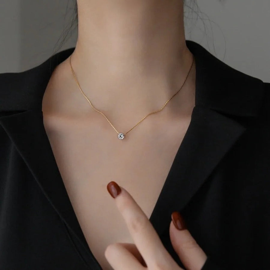 Cléa Moissanit Edelstein-Halskette