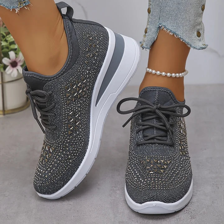 Giselle – Orthopädische Sneakers mit funkelnden Strasssteinen