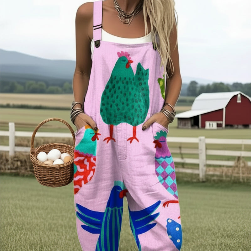 Sunny Coop Jumpsuit – Verspielter Sommer-Overall mit Print