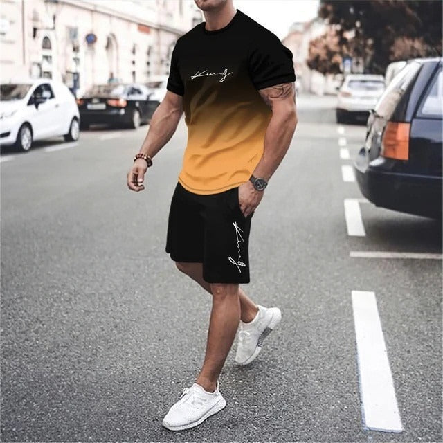 Sportliches Herrenset im modernen urbanen Stil aus atmungsaktivem Stoff - Mauro