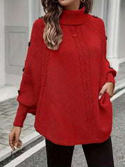 Lolana – Pullover Mit Hohem Kragen Und Gedrehtem Stil